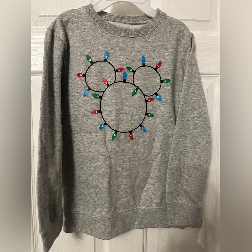 NWT Disney Christmas Sweater with Holiday Lights Kids size Medium - Picture 2 of 4